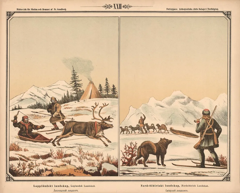 Laplandsk Landskab Nordsibirisk Landskab Wall Art by Fredrik Sandberg - High-Resolution Digital Print