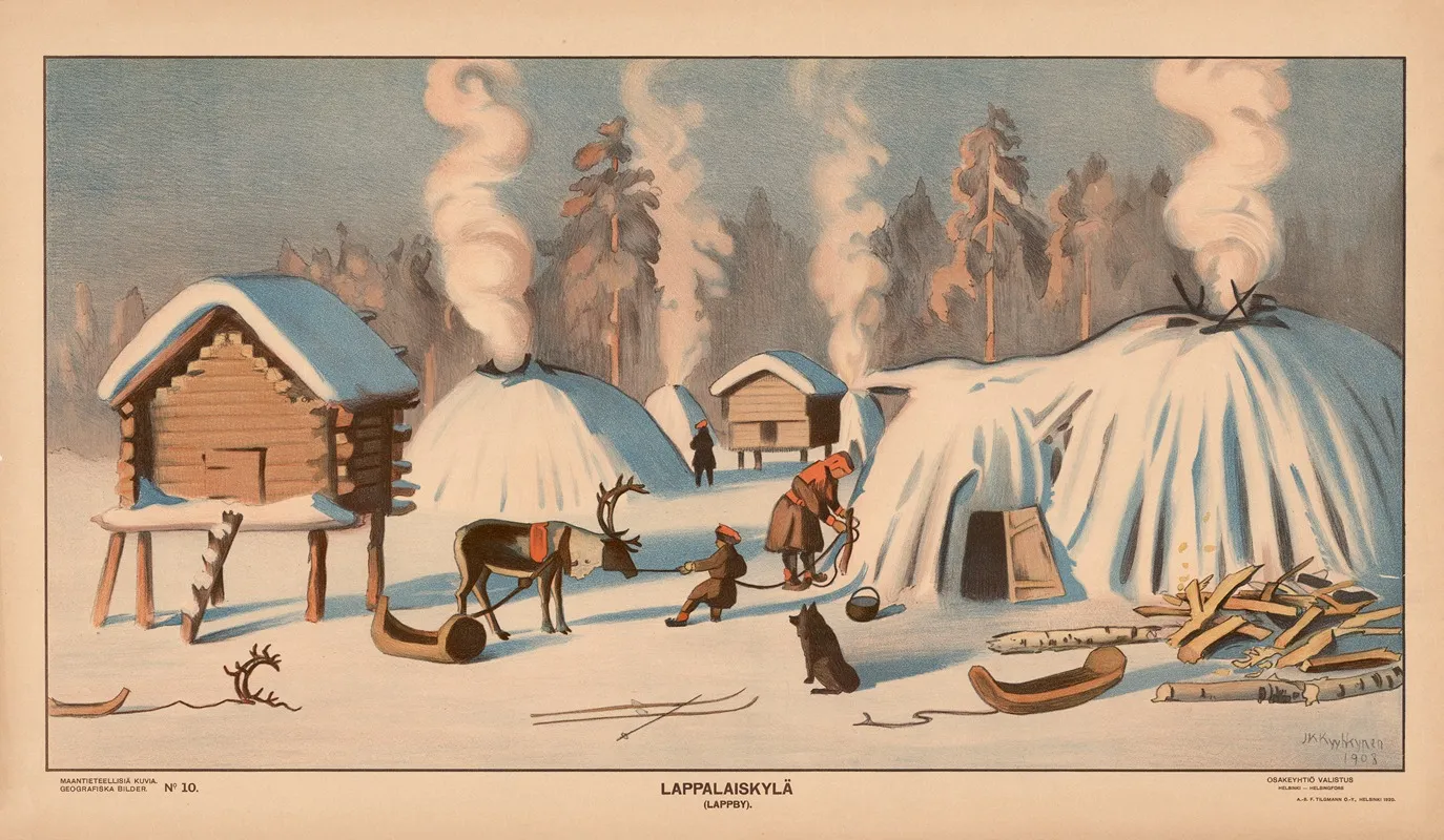 Lappalaiskyla Lappby Wall Art by Juho Kyyhkynen - High-Resolution Digital Print