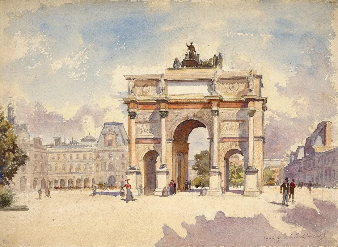 Larc Du Carrousel Vers La Cour Du Louvre Wall Art by Guy De La Rochefoucauld - High-Resolution Digital Print
