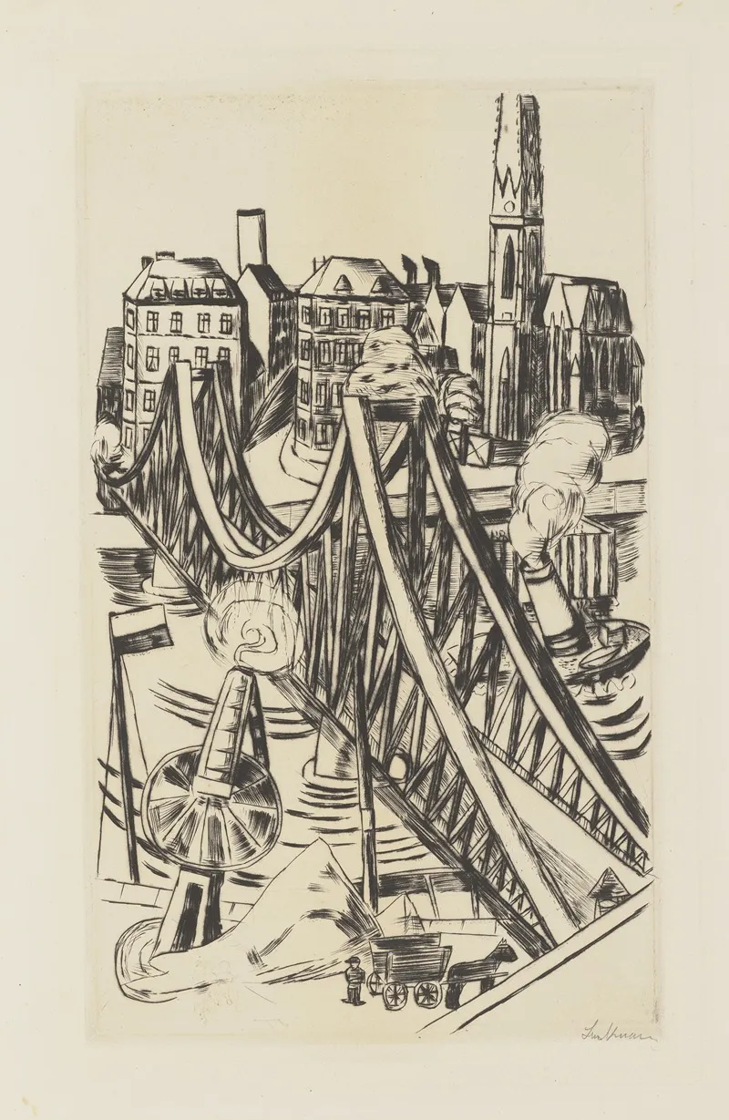 Large Bridge The Eiserne Steg In Frankfurt Am Main