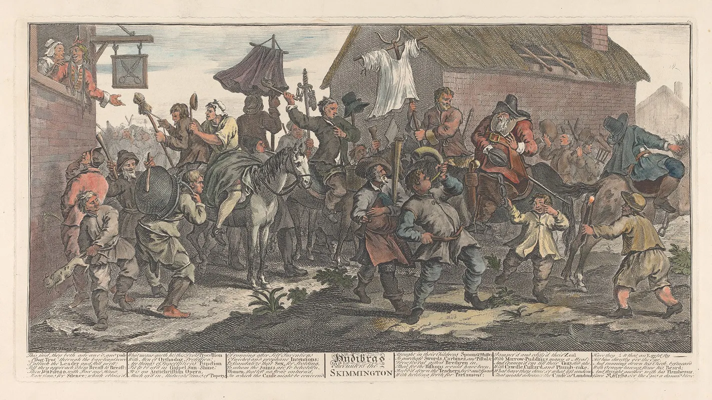 Large Illustrations To Samuel Butlers Hudibras Hudibras And The Skimmington No 12