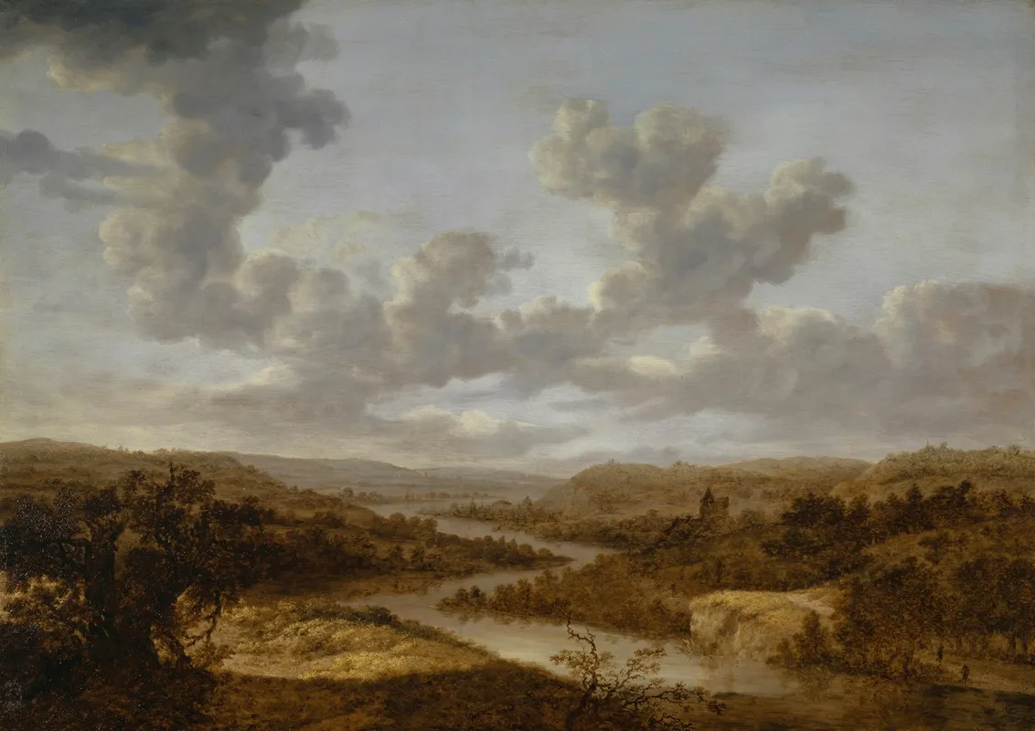 Large River Landscape Wall Art by Dionijs Verburgh - High-Resolution Digital Print