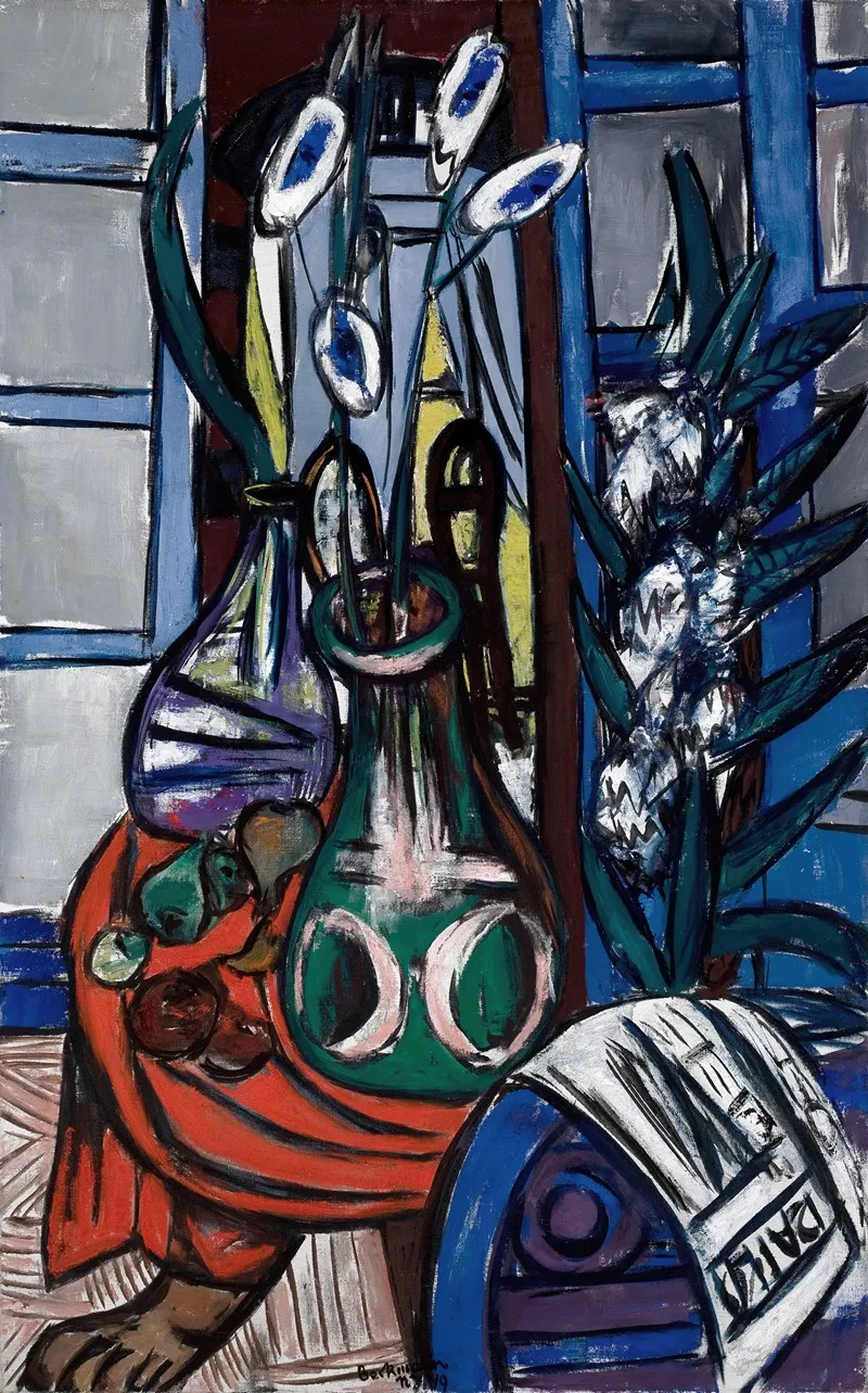 Large Still Life Interior Blue
