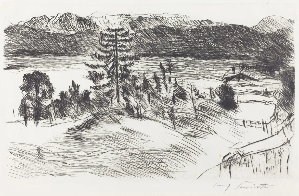 Large Walchen Sea Landscape Grosse Walchenseelandschaft