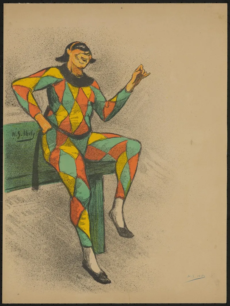 Larlequin Cabaret Artistique Wall Art by Henri-Gabriel Ibels - High-Resolution Digital Print