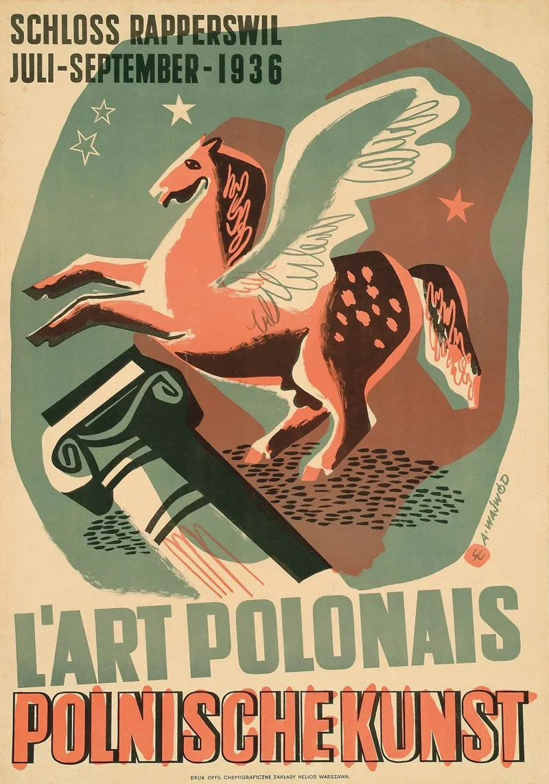 Lart Polonais Polnische Kunst Schloss Rapperswil Juli September 1936 Wall Art by Antoni Wajwód - High-Resolution Digital Print