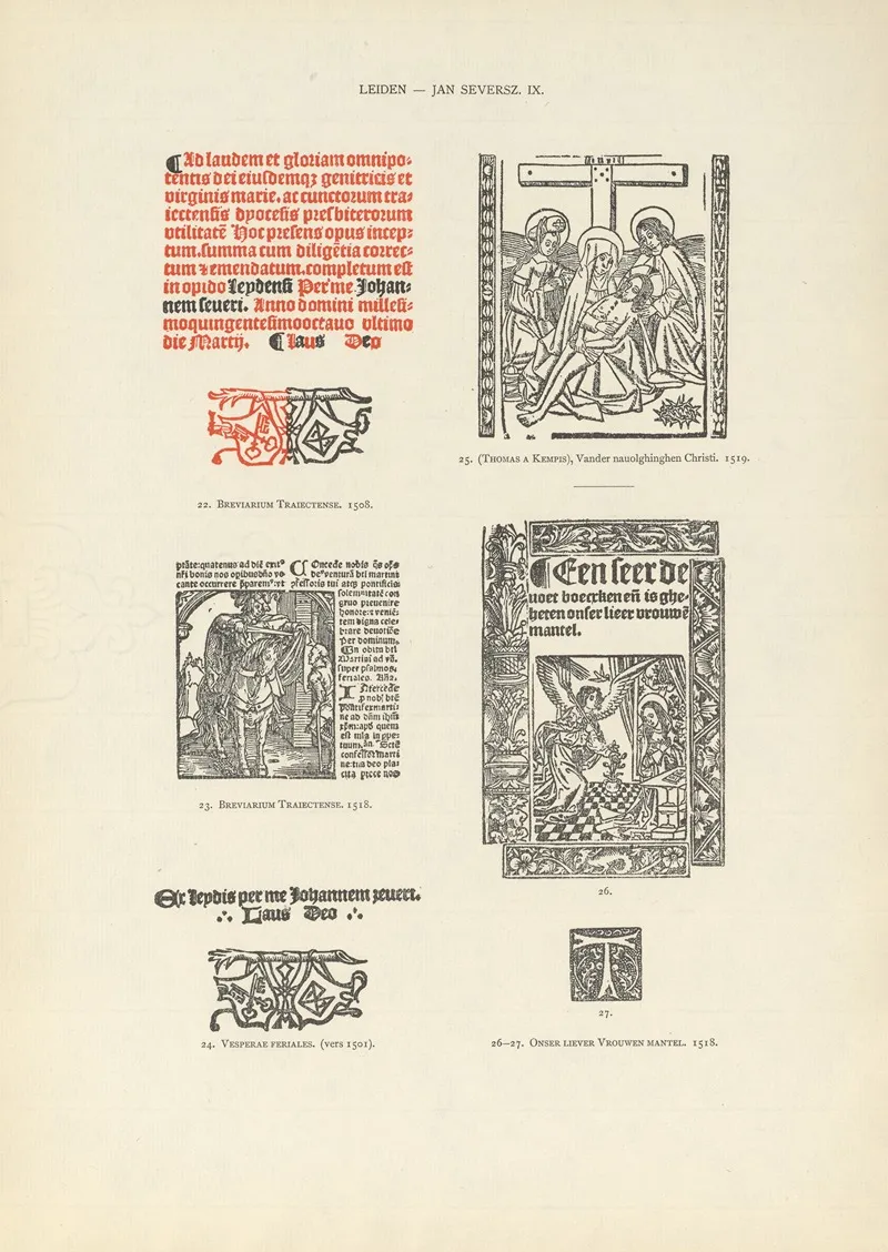 Lart Typographique Dans Les Pays Bas Pendant Les Annees 1500 A 1540 Pl 100 Wall Art by Wouter Nijhoff - High-Resolution Digital Print