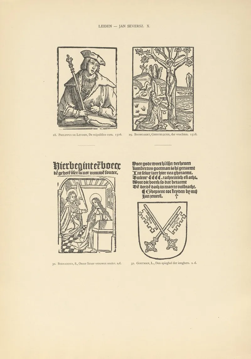 Lart Typographique Dans Les Pays Bas Pendant Les Annees 1500 A 1540 Pl 101 Wall Art by Wouter Nijhoff - High-Resolution Digital Print
