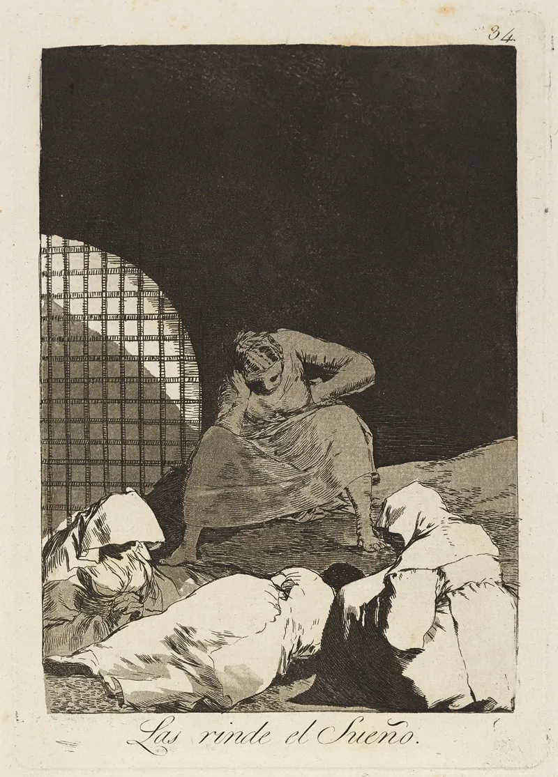 Las Rinde El Sueno Sleep Overcomes Them Wall Art by Francisco de Goya - High-Resolution Digital Print