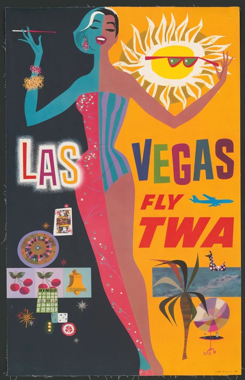 Las Vegas Fly Twa Wall Art by David Klein - High-Resolution Digital Print