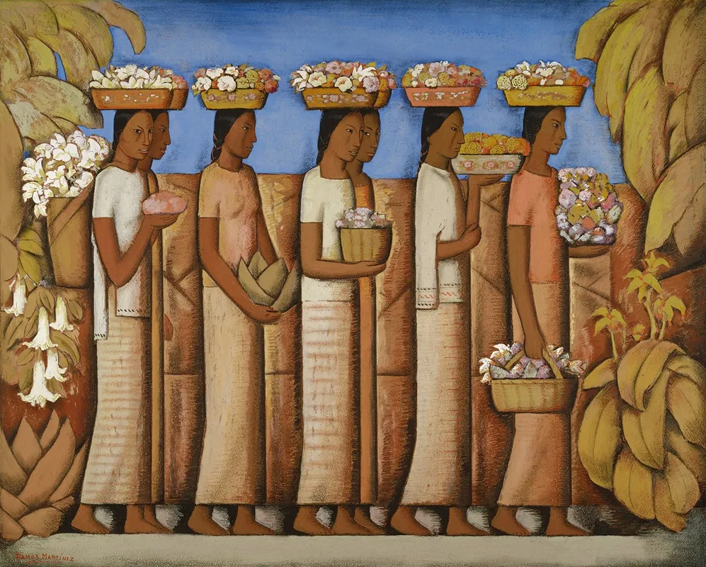 Las Vendedoras De Flores Wall Art by Alfredo Ramos Martínez - High-Resolution Digital Print