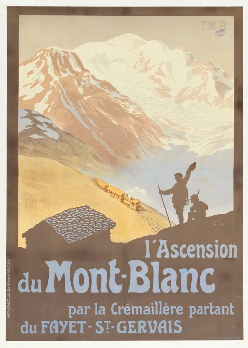 Lascension Du Mont Blanc Wall Art by Georges Meunier - High-Resolution Digital Print