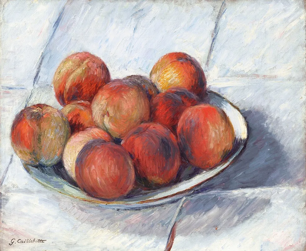 Lassiette De Peches Wall Art by Gustave Caillebotte - High-Resolution Digital Print