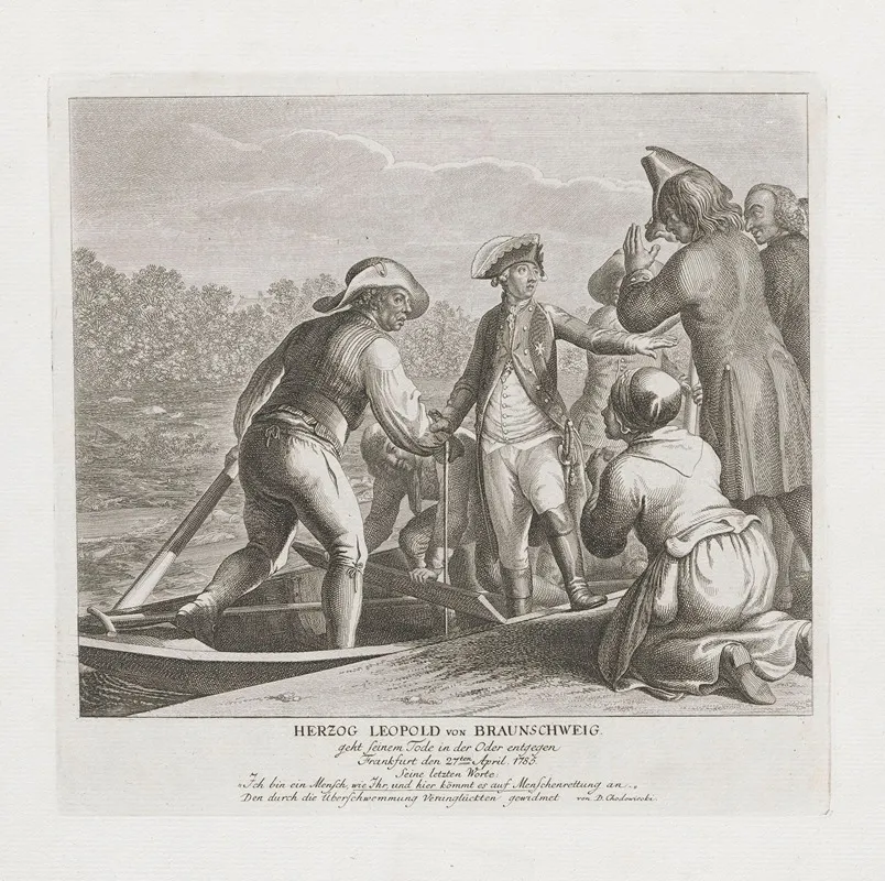 Last Hours Of The Life Of Prince Leopold Of Brunswick Before His Death In The Oder