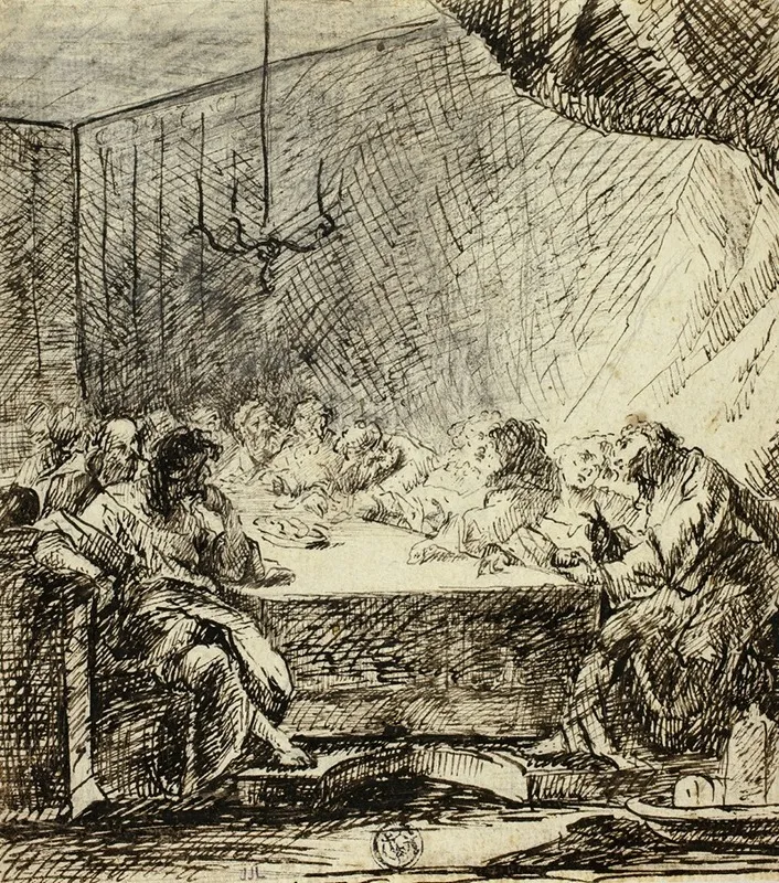 Last Supper 3 Wall Art by Circle of Franz Anton Maulbertsch - High-Resolution Digital Print