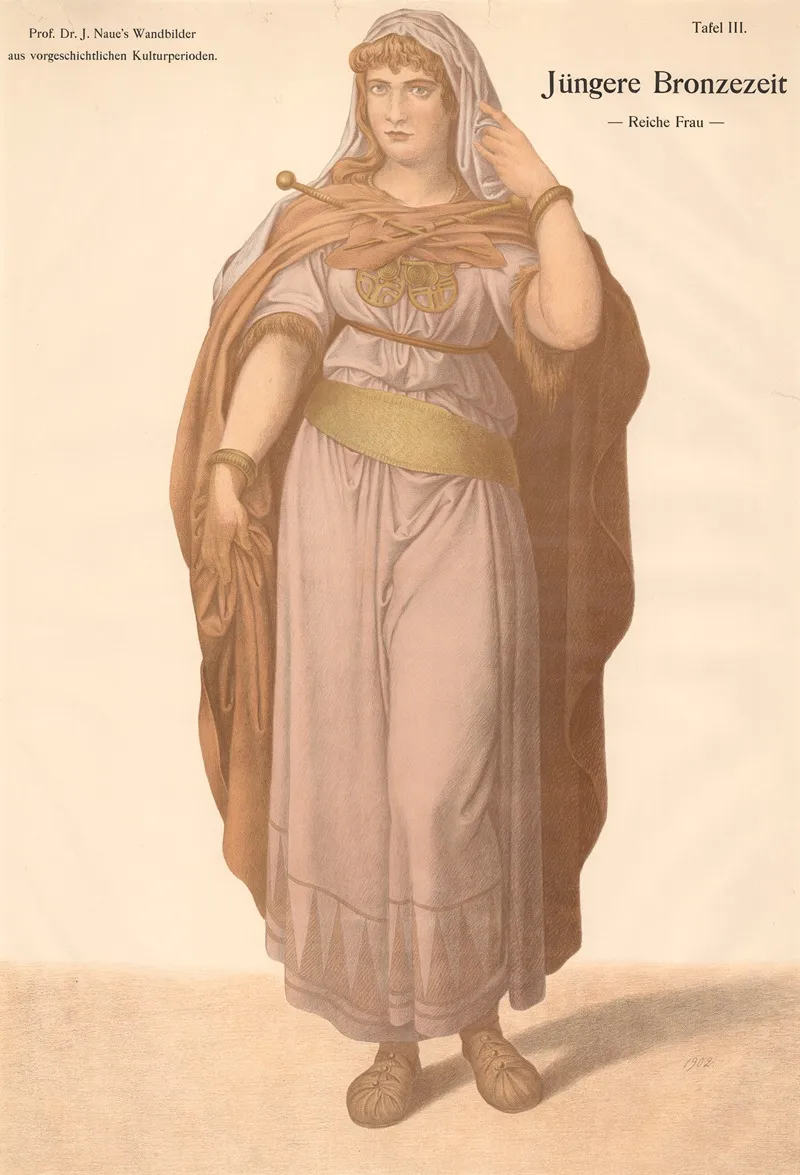 Late Bronze Age Wealthy Woman Wall Art by Julius Naue - High-Resolution Digital Print