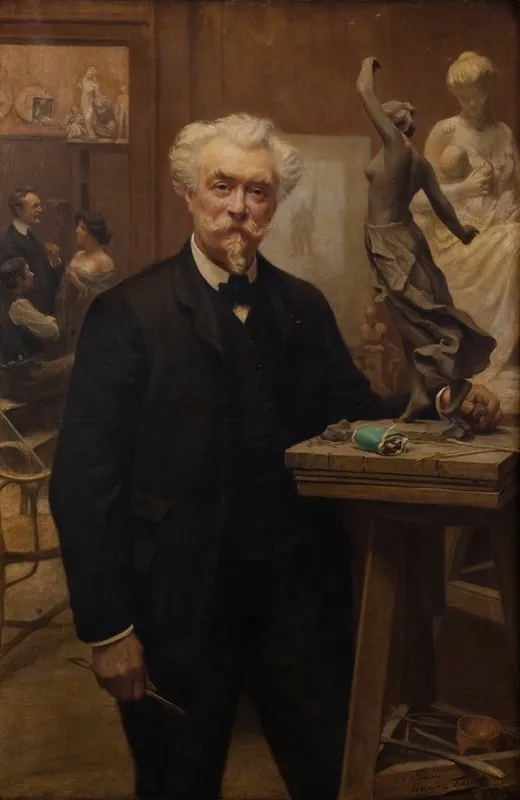 Latelier Du Sculpteur Henri Allouard Wall Art by Léon Eugène Maxime Faivre - High-Resolution Digital Print