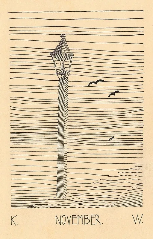 Laterne Und Drei Vogel Wall Art by Karl Wiener - High-Resolution Digital Print