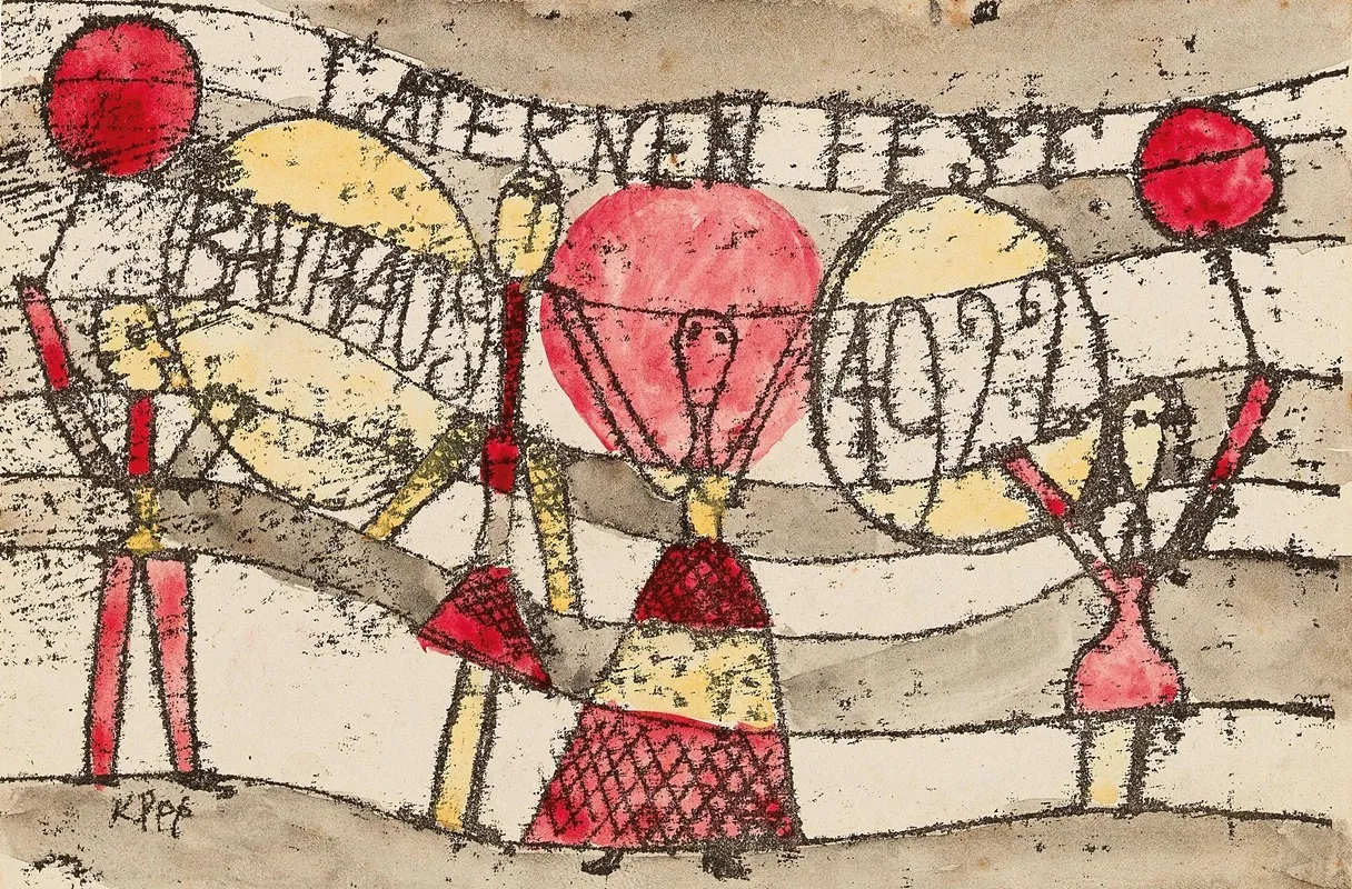 Laternenfest Bauhaus Wall Art by Paul Klee - High-Resolution Digital Print