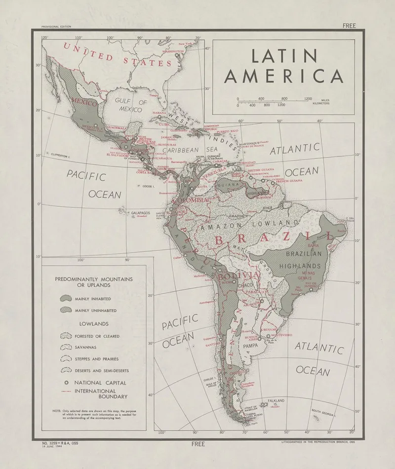 Latin America Wall Art by Office of Strategic Services - High-Resolution Digital Print