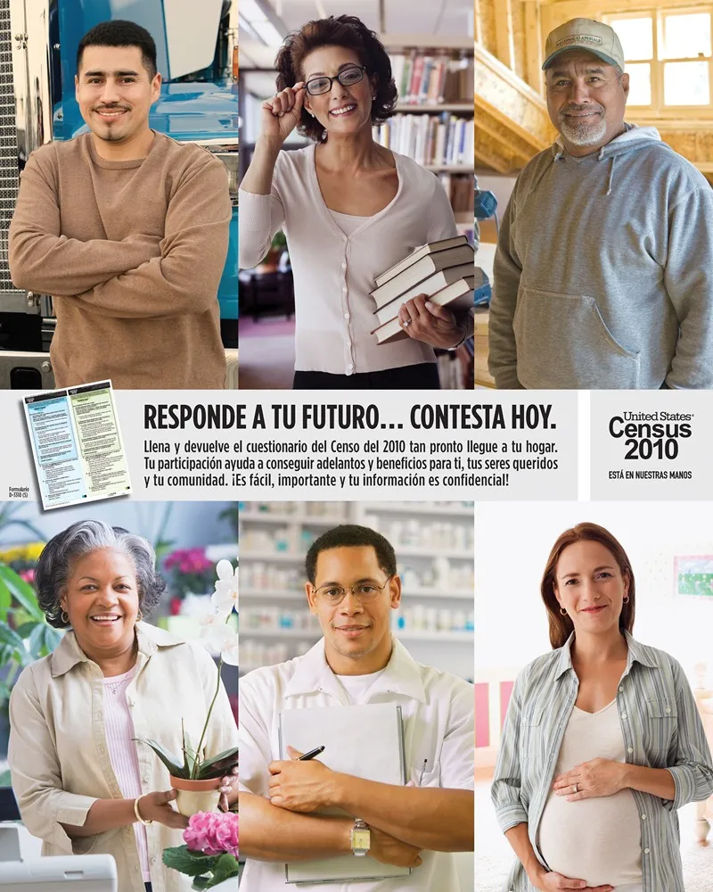 Latino Action Poster by Bureau of the Census - High-Resolution Digital Print