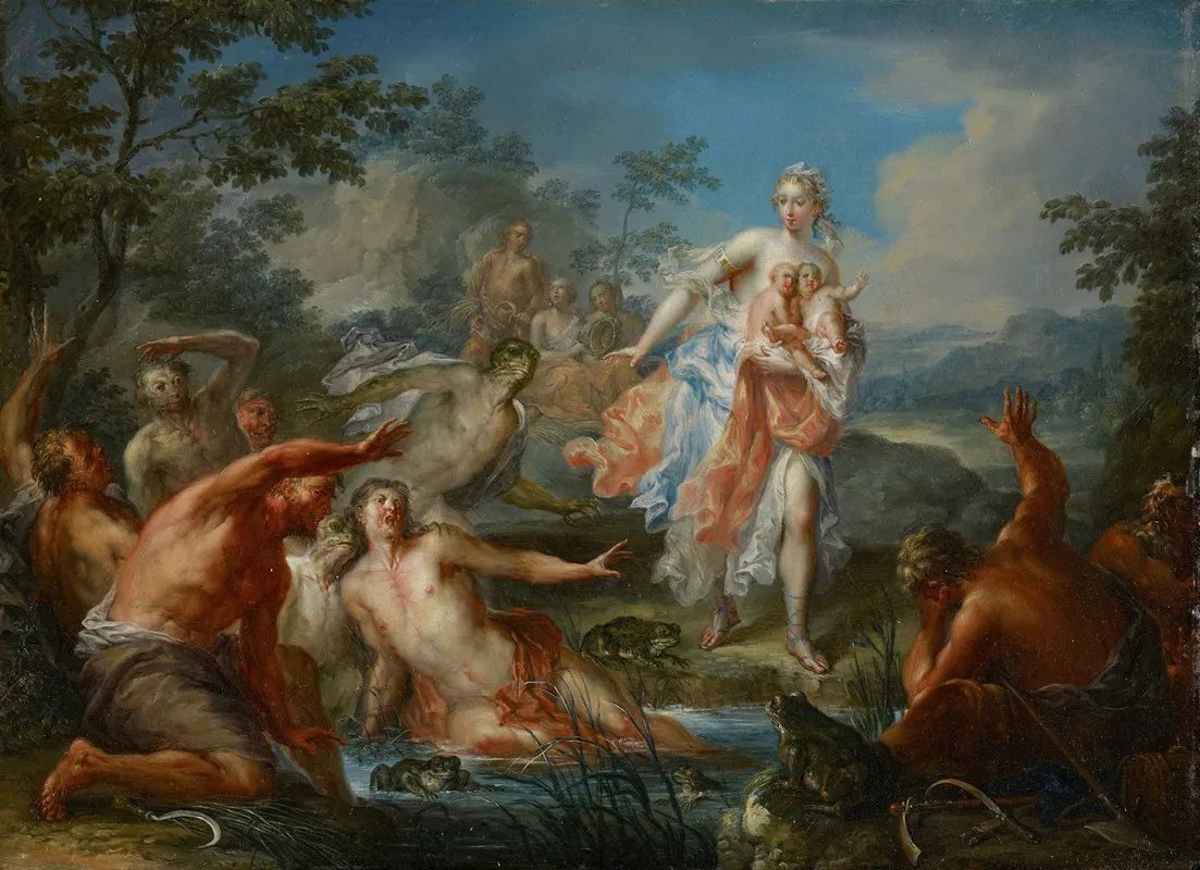 Latona Turning The Lycian Peasants Into Frogs Wall Art by Johann Georg Platzer - High-Resolution Digital Print