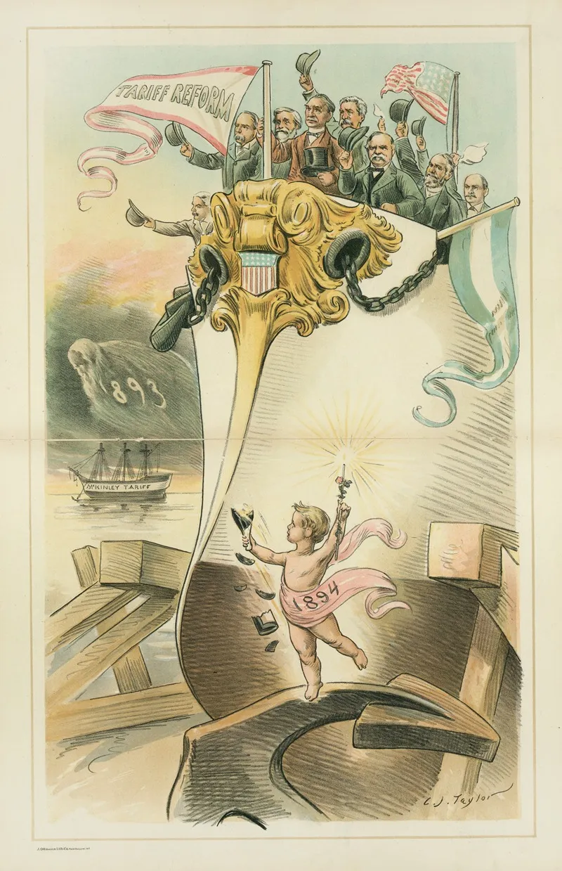 Launched At Last Good Luck To Her Wall Art by Charles Jay Taylor - High-Resolution Digital Print