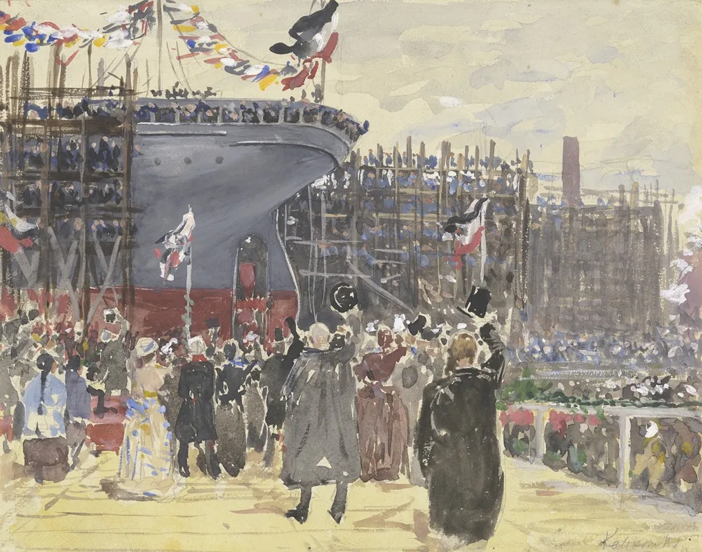 Launching Of A Ship