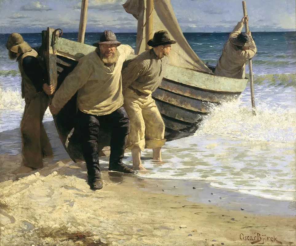 Launching The Boat Skagen