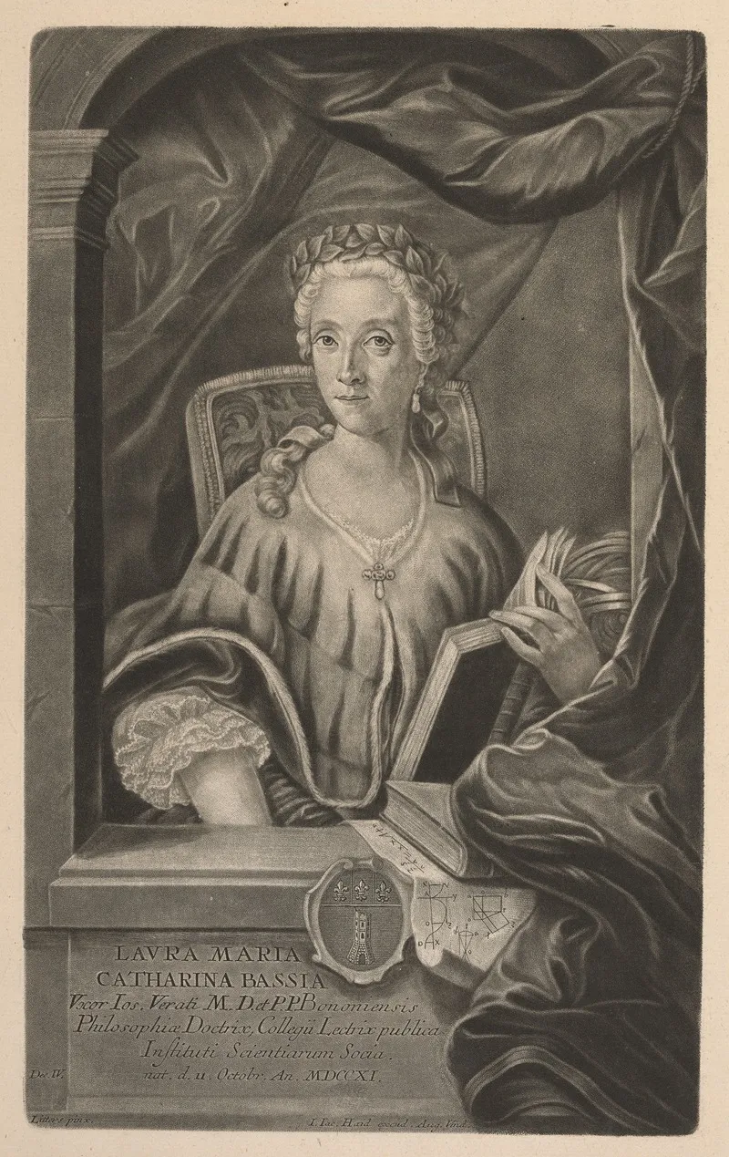 Laura Maria Catharina Bassia Wall Art by Johann Jacob Haid - High-Resolution Digital Print