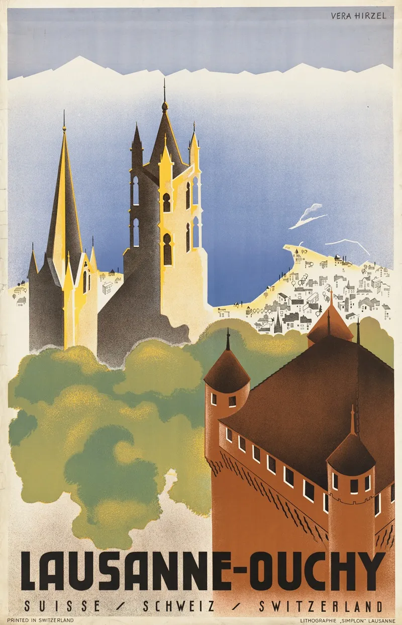 Lausanne Ouchy Wall Art by Vera Hirzel - High-Resolution Digital Print