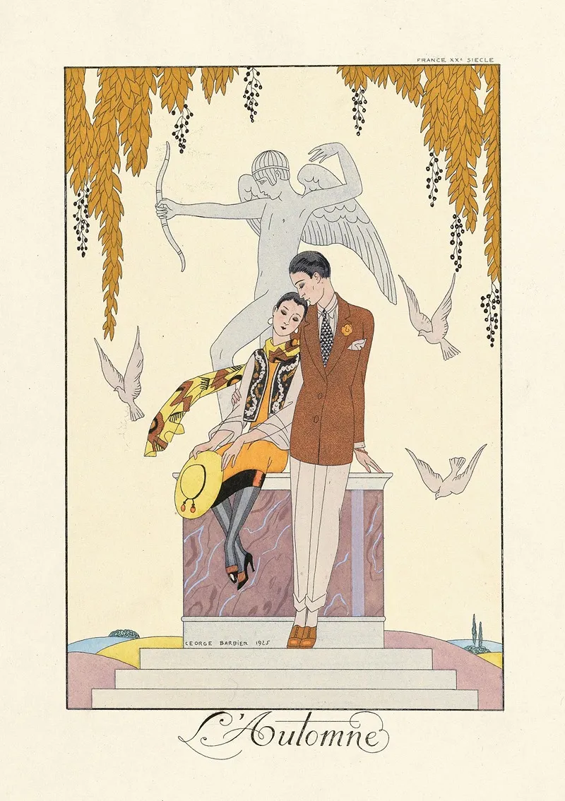 Lautomne Autumn Wall Art by George Barbier - High-Resolution Digital Print