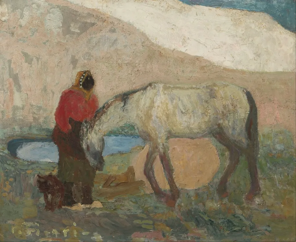 Lavanderas En Los Medanos O Los Amigos Wall Art by Pedro Figari - High-Resolution Digital Print