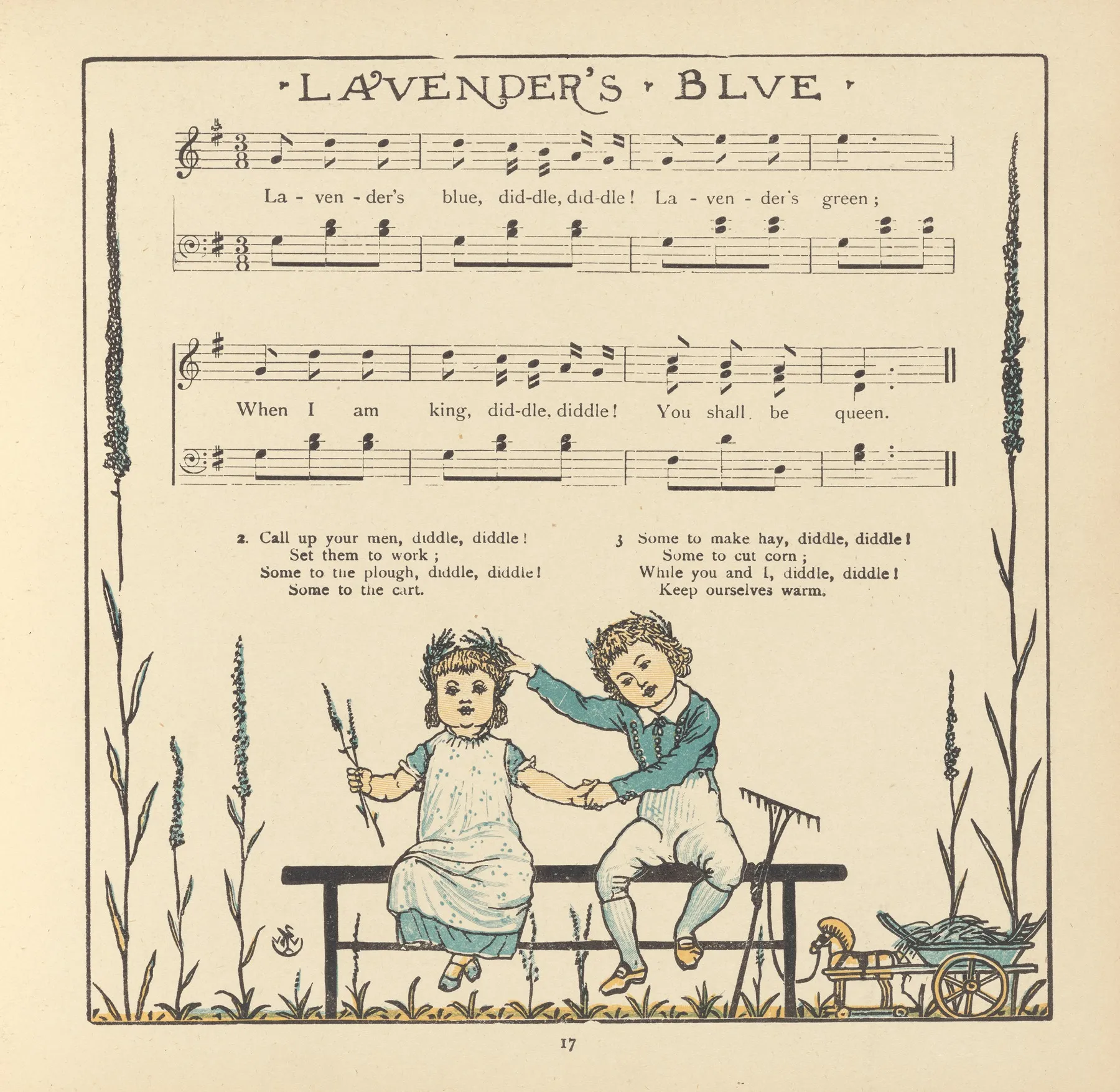 Lavenders Blue Wall Art by Walter Crane - High-Resolution Digital Print