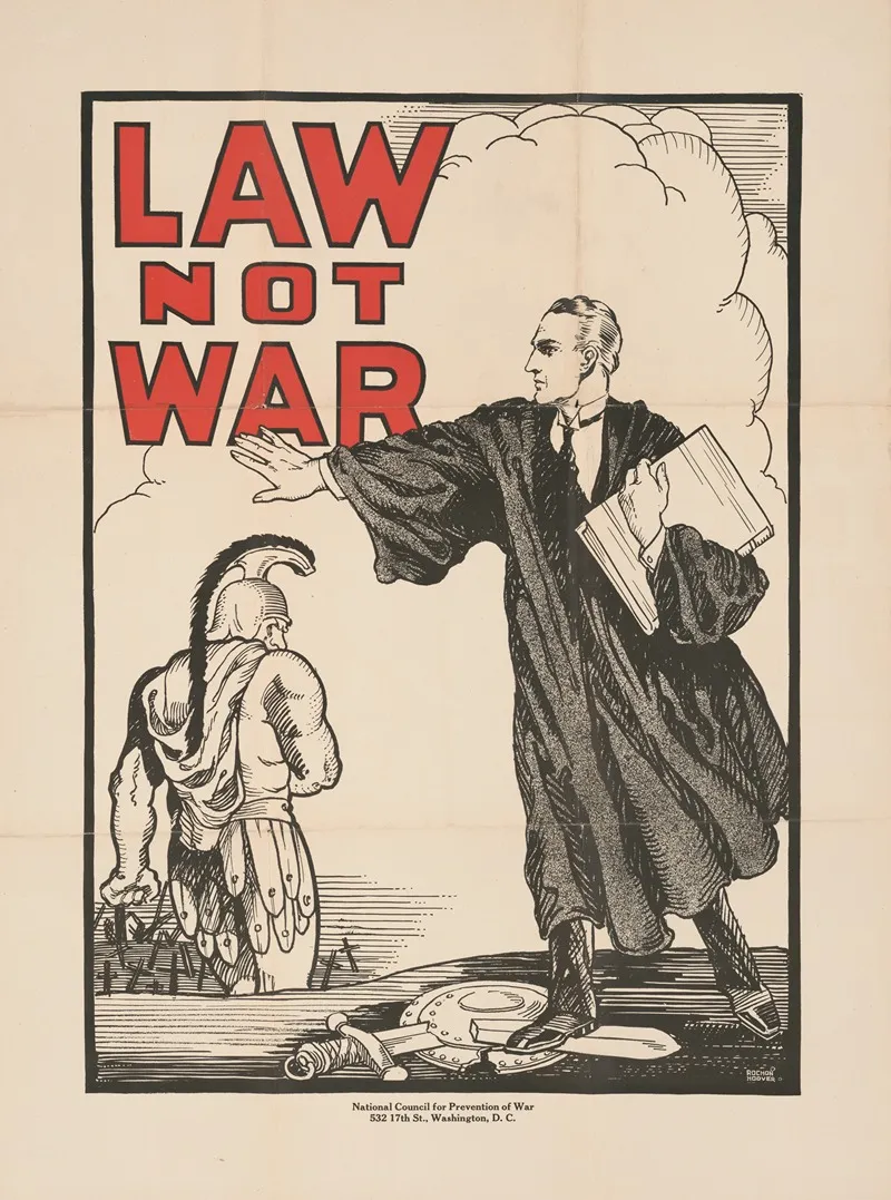 Law Not War Wall Art by Charles Rochon Hoover - High-Resolution Digital Print