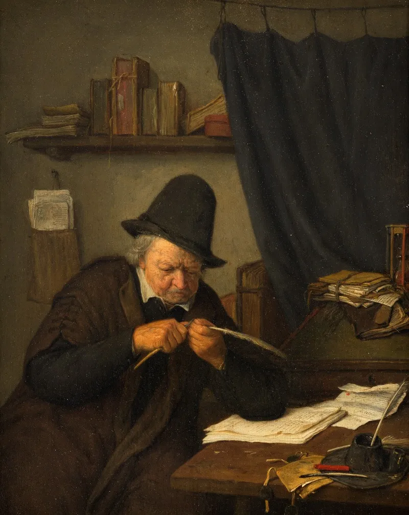 Lawyer At His Desk Wall Art by Adriaen van Ostade - High-Resolution Digital Print
