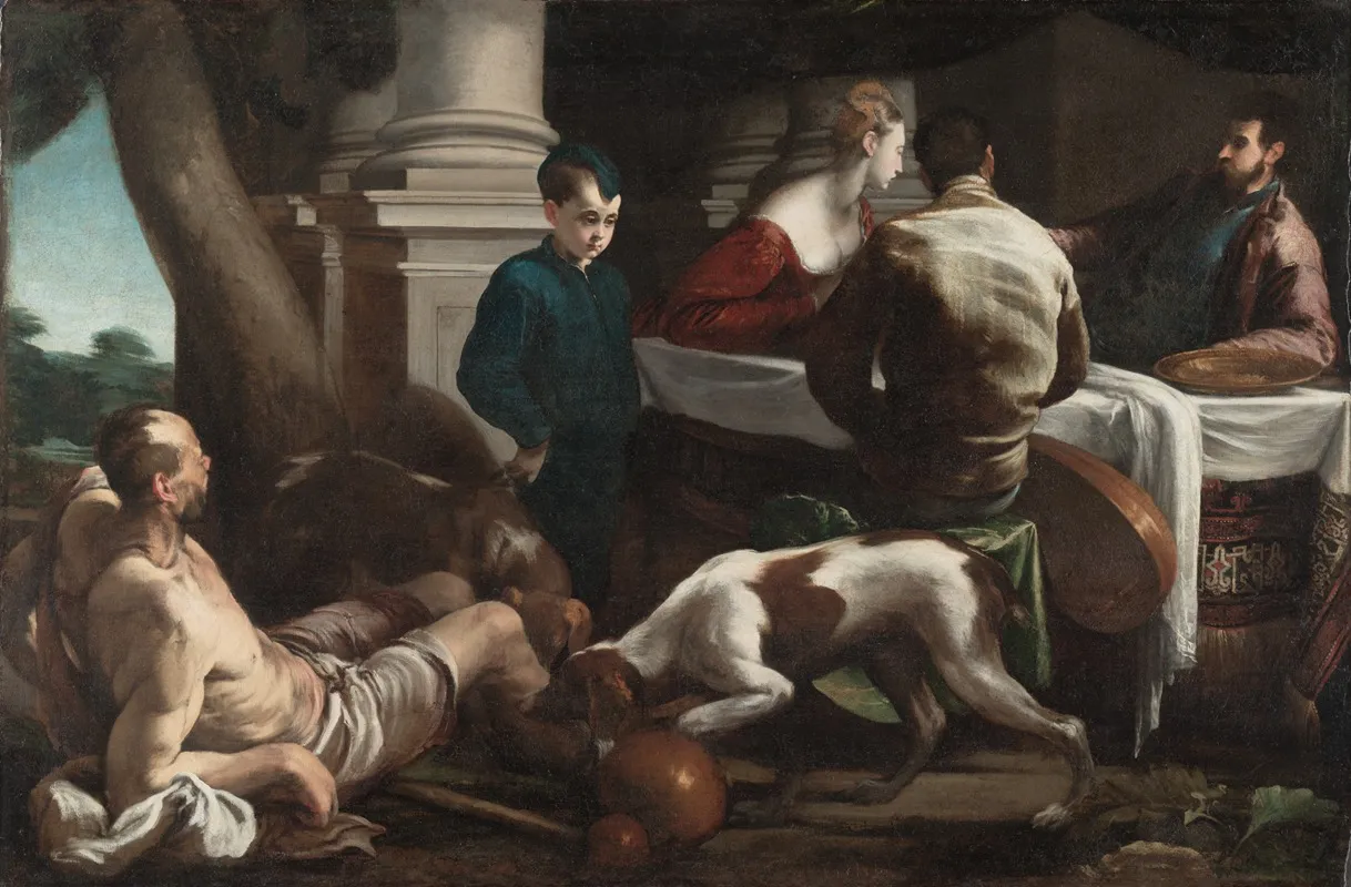 Lazarus And The Rich Man Wall Art by Jacopo Bassano - High-Resolution Digital Print