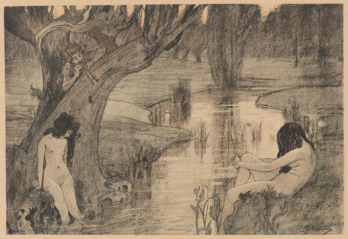 Le Bain Des Nymphes Wall Art by A. Laurens - High-Resolution Digital Print