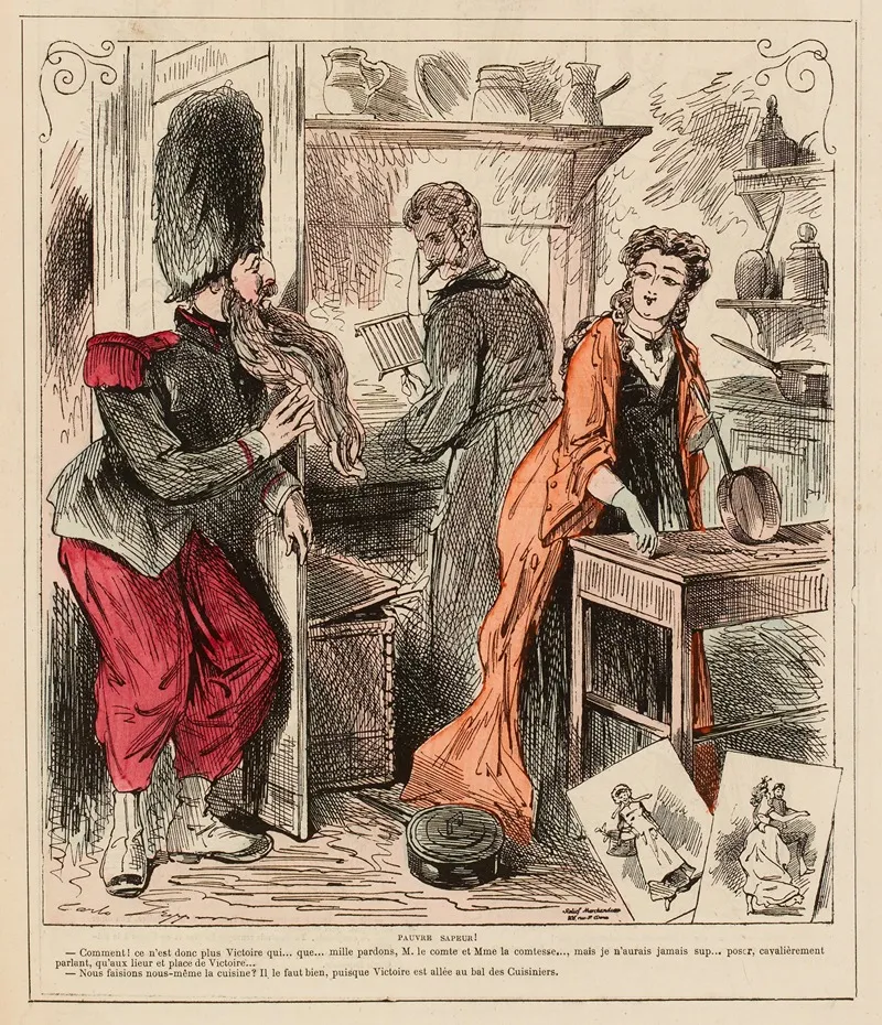 Le Bal Des Cuisiniers Et Des Cuisinieres Wall Art by Charles Tronsens (Carlo Gripp) - High-Resolution Digital Print