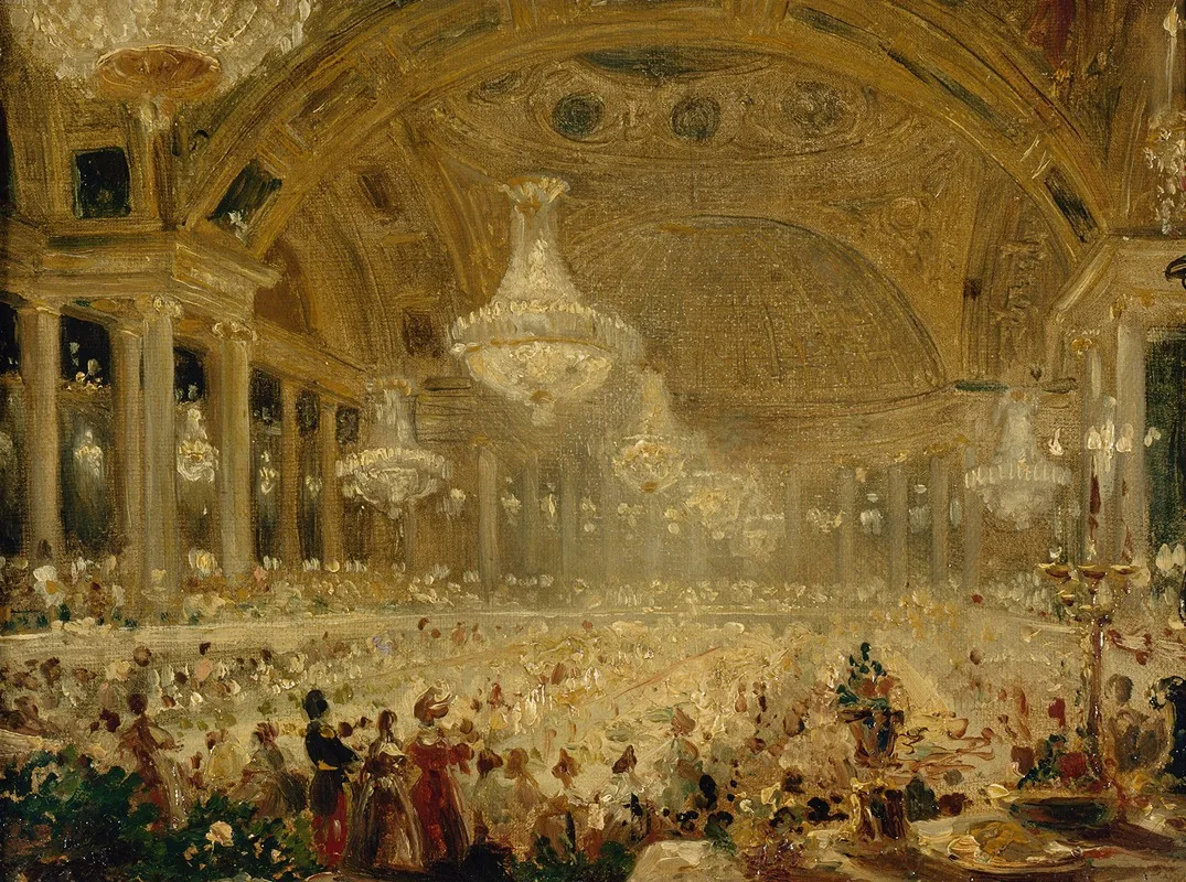Le Banquet Des Dames Dans La Salle De Spectacle Des Tuileries Bals De 1835
