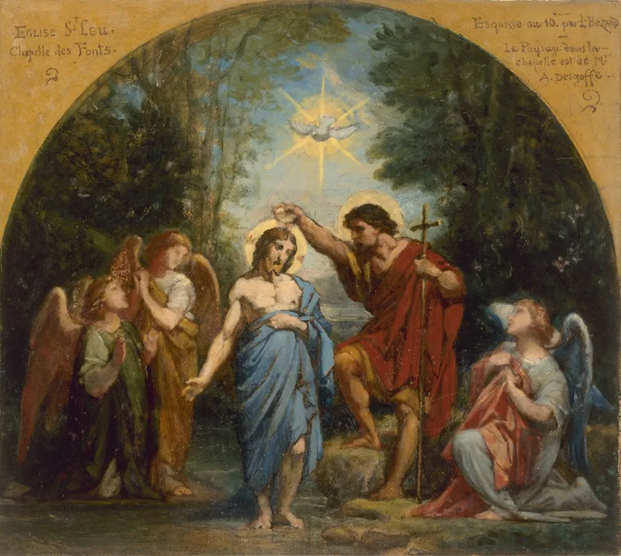 Le Bapteme Du Christ 2 Wall Art by Jean-Louis Bezard - High-Resolution Digital Print