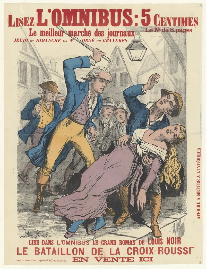 Le Bataillon De La Croix Rousse Lisez Lomnibus Wall Art by Dupin de Boy - High-Resolution Digital Print