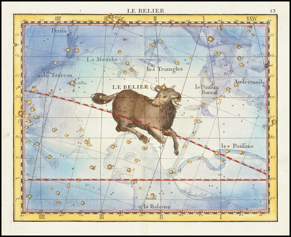 Le Belier Aries Wall Art by John Flamsteed - High-Resolution Digital Print