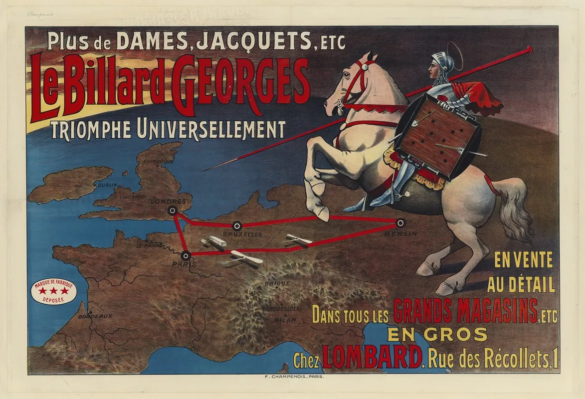 Le Billard Georges Triomphe Universellement En Vente Au Detail Dans Tous Les Grands Magasins