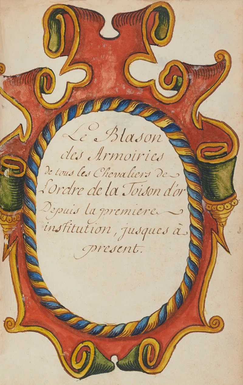 Le Blason Des Armoires De Tous Les Chevaliers De Lordre De La Toison Dor Title