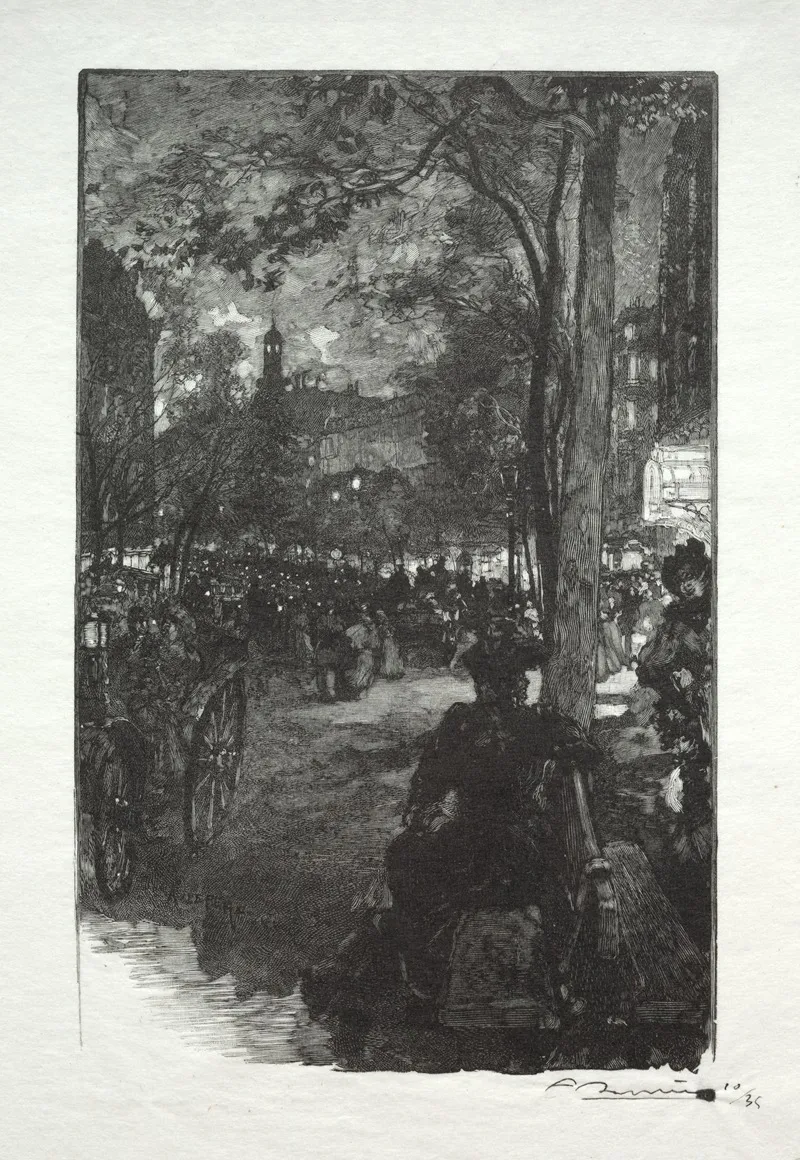 Le Boulevard Montmartre Le Soir