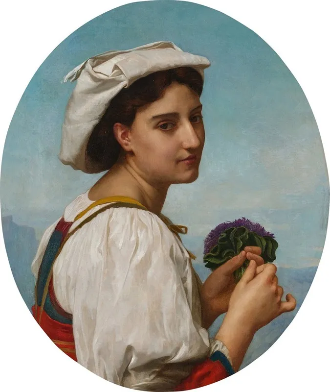 Le Bouquet De Violettes 2 Wall Art by William Bouguereau - High-Resolution Digital Print