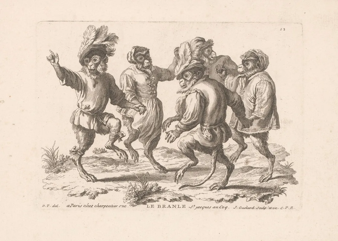 Le Branle Wall Art by Jean Baptiste Guélard - High-Resolution Digital Print