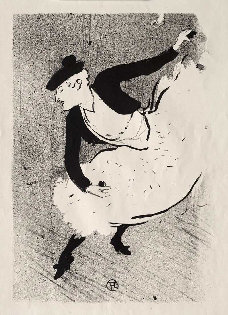 Le Cafe Concert Edmee Lescot Wall Art by Henri de Toulouse-Lautrec - High-Resolution Digital Print