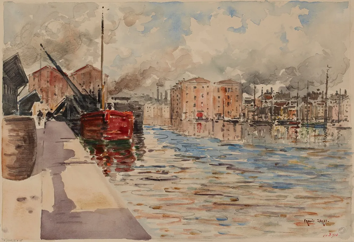 Le Canal De La Villette 19eme Arrondissement Wall Art by Francis Garat - High-Resolution Digital Print